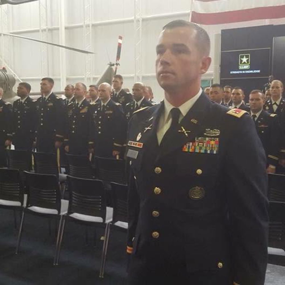 Jason at his Warrant Officer Candidate School graduation in Army Service Uniform